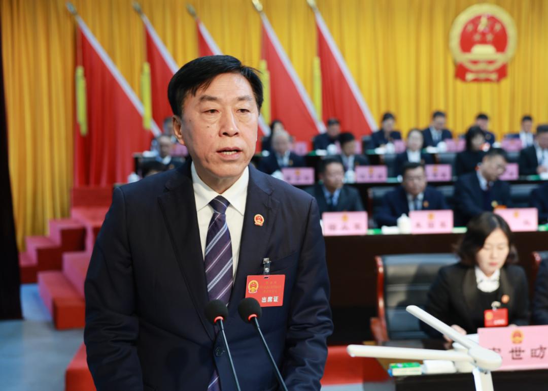 盖克向大会作《政府工作报告》