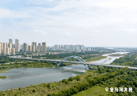 春日里金马河大桥也悄悄"开花"赶了一场时髦ai重构的地铁金星站列车