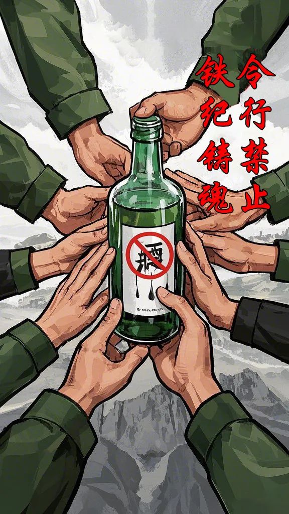 禁酒,禁的是违法乱纪的不正之风,禁的是损害部队战斗力的消极因素