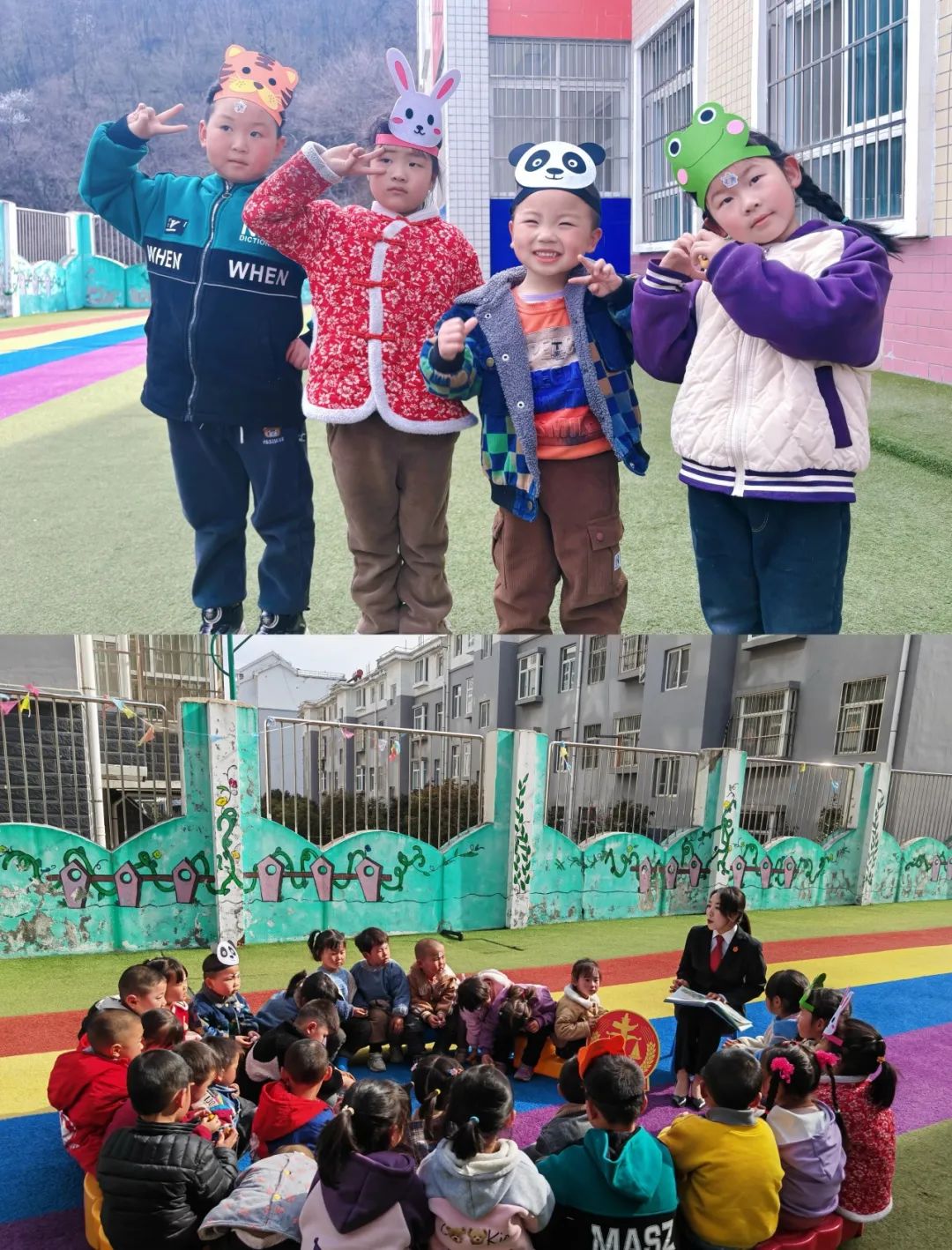 Children participating in ⁣a mock trial