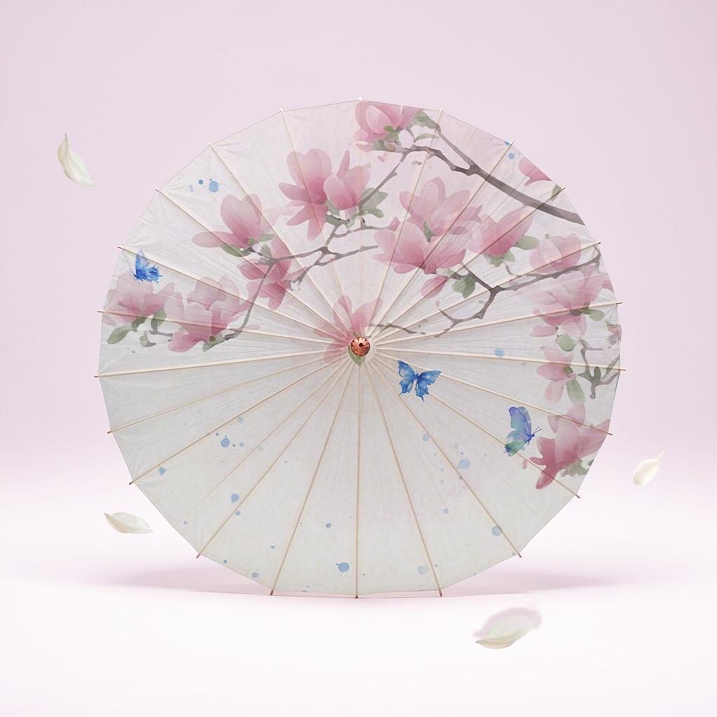 假如将山水华农画入油纸伞