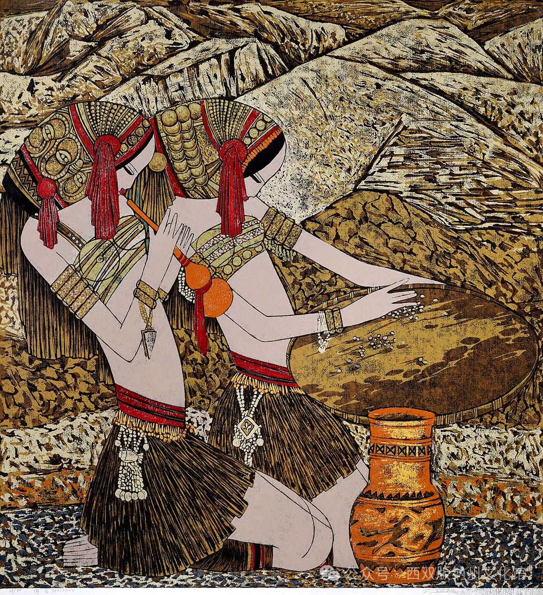 泼水节到西双版纳民族博物馆看著名画家陈永乐艺术作品展