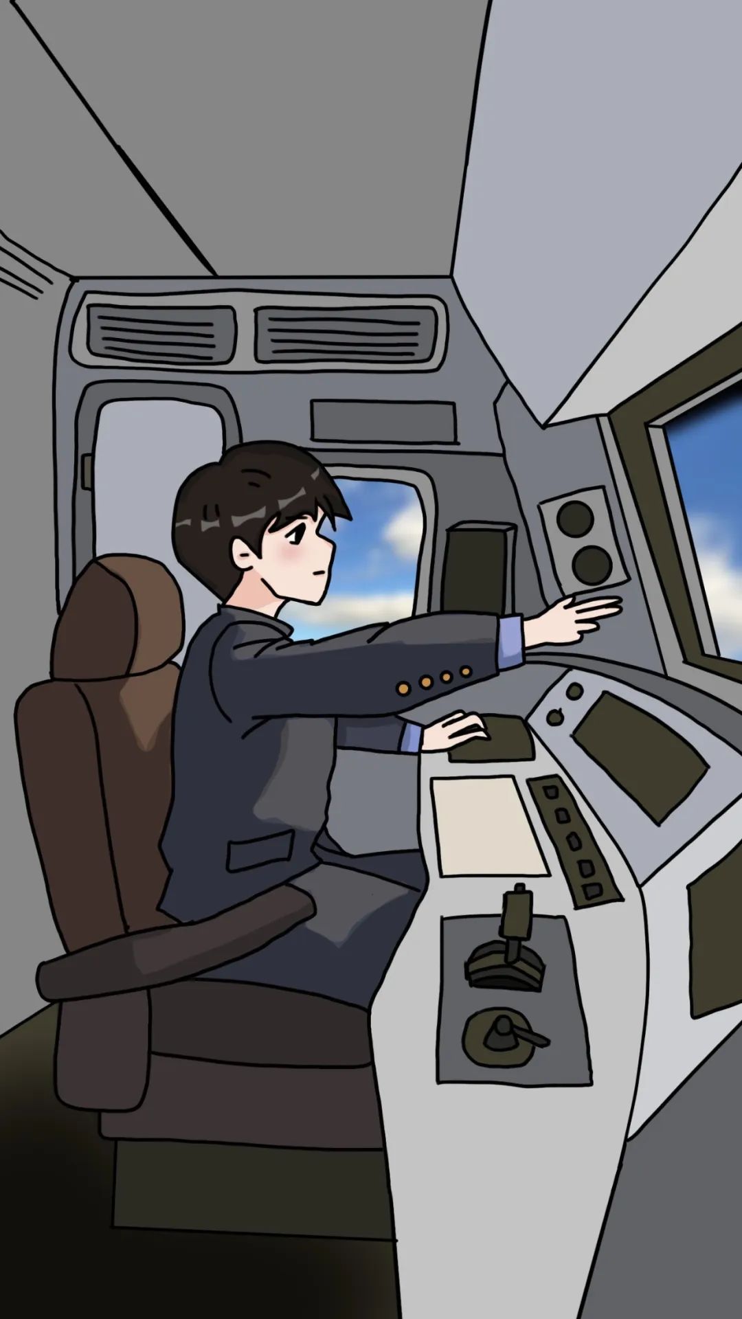 壁纸手机我的手机壁纸是蓝天白云下的客运火车头