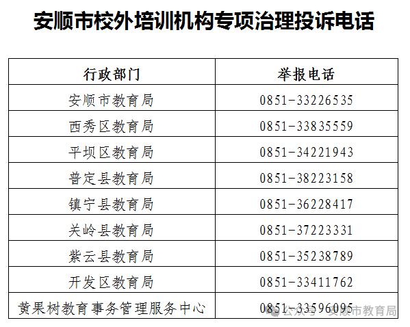 安顺市教育局官网_贵州校外培训机构白名单_贵阳市教育局暑期双减政策