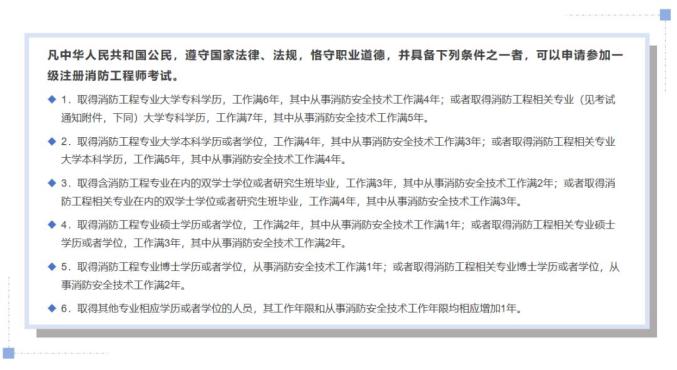 考试报名条件_一级消防工程师报名时间表_中国人事考试网报名入口