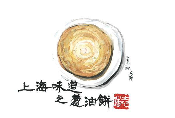 手绘葱油饼萌炸了建筑师笔下的上海味道
