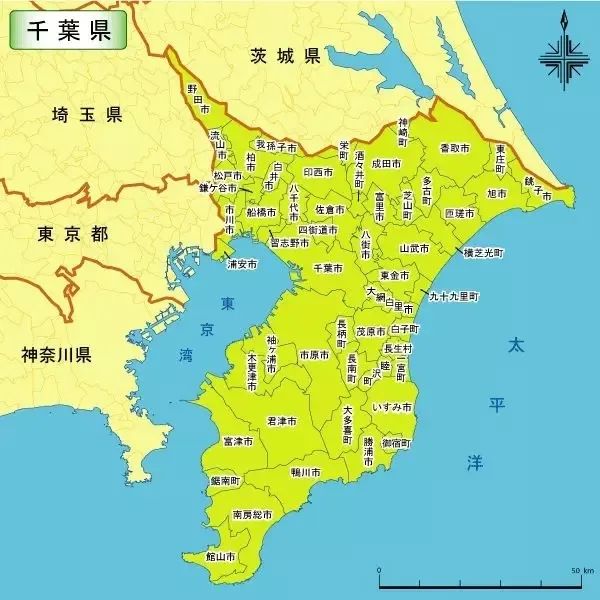 千叶县行政区划图片