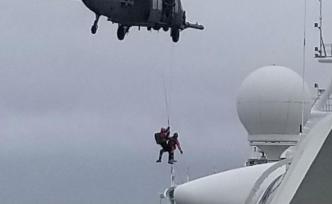 “至尊公主号”继续在加州外海漂流，直升机空投检测设备