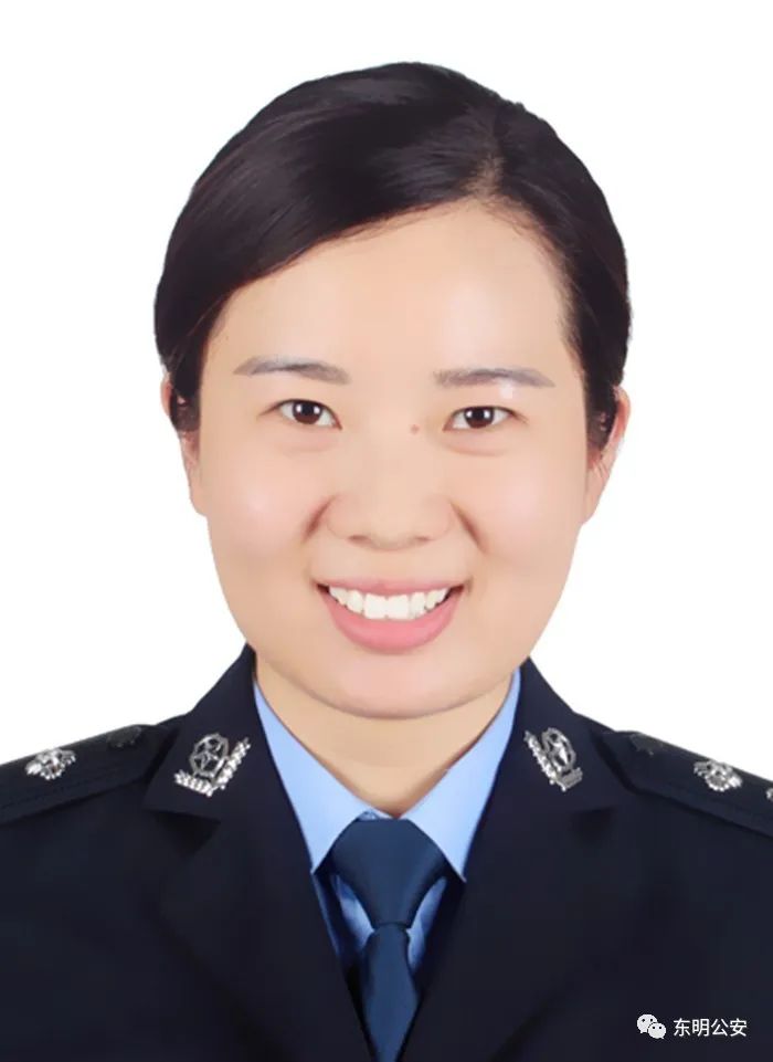 杨洁,女,中共党员,一级警司,2012年参加公安工作,现为东明县公安局