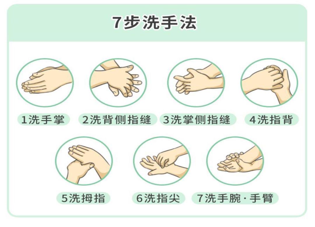 1 七步洗手法洗手 1 掌心相对