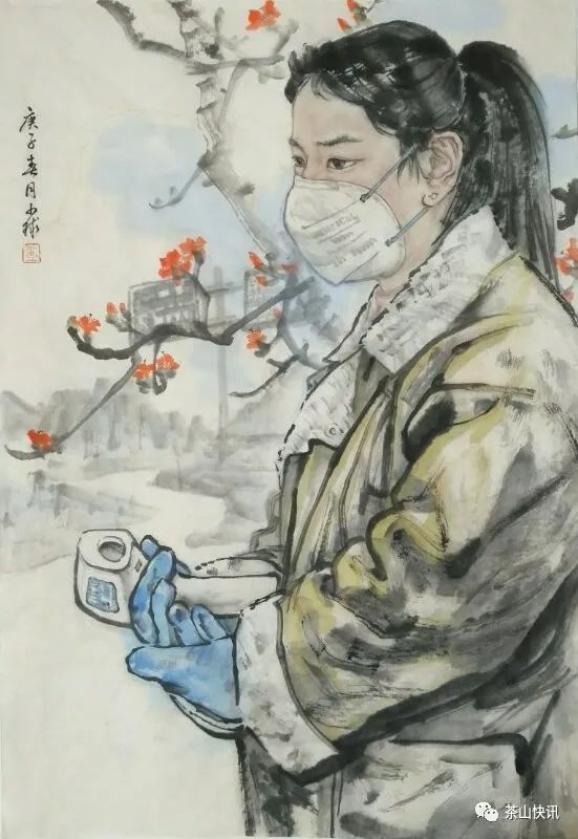 巾帼妇女丹青绘画图片
