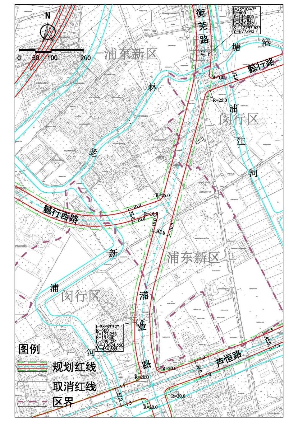 连接浦东和闵行的这条道路红线调整长度约25公里