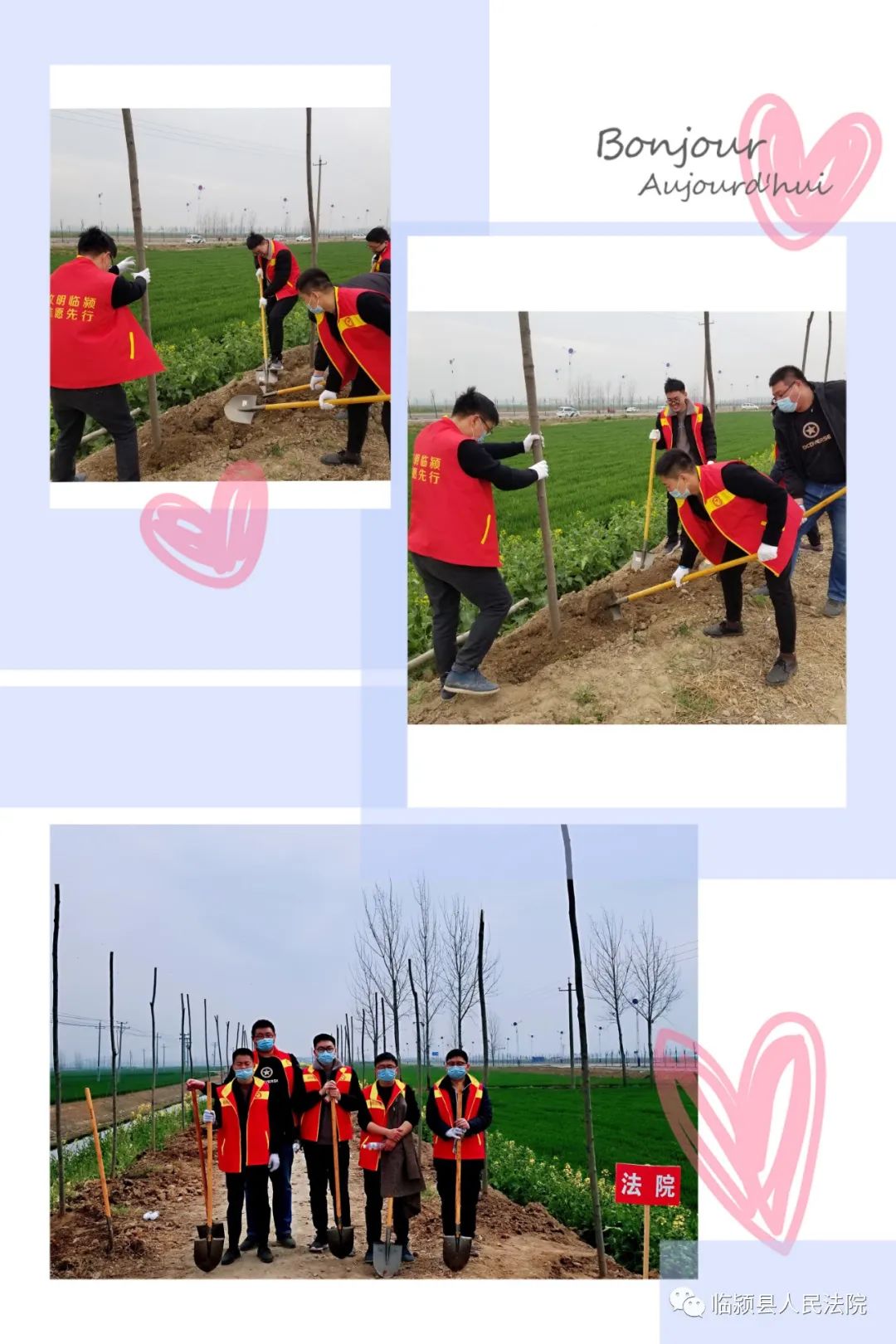 临颍法院组织干警参加义务植树活动
