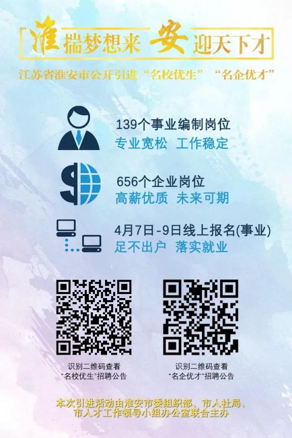 来源：“人才淮安”微信公众号