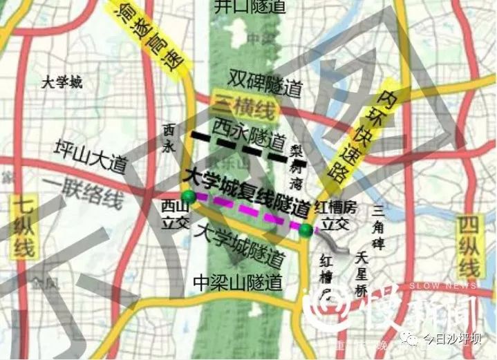 重庆坪山大道路线图图片