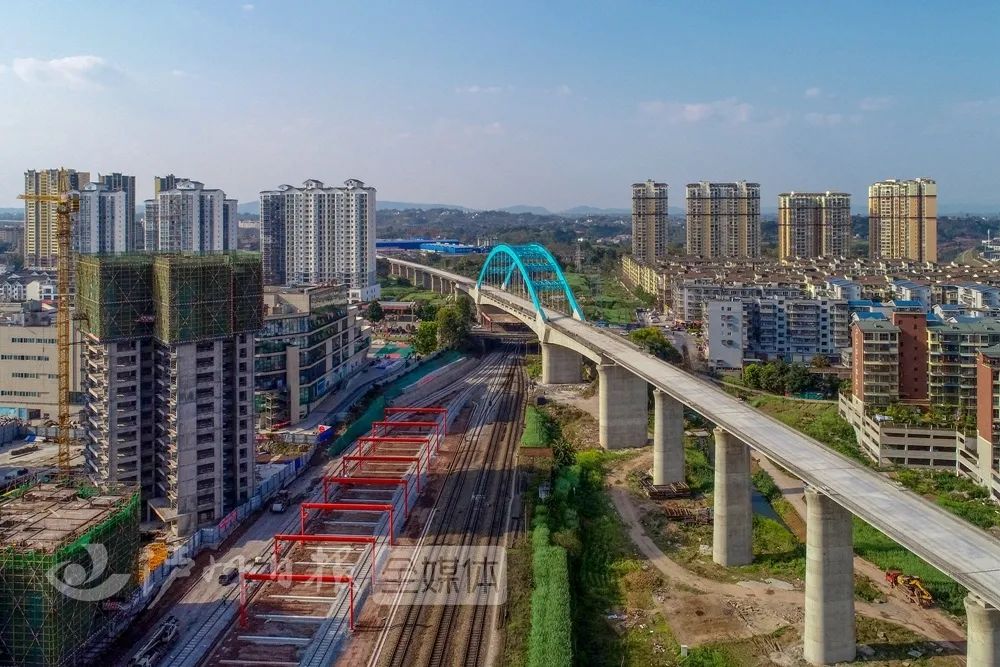泸州段全线首次航拍来了川南城际铁路已建成这样