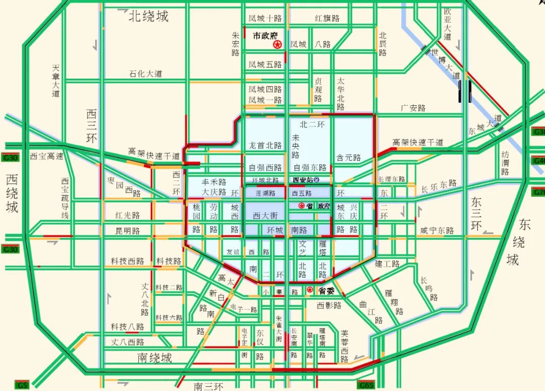 西安街景地图图片