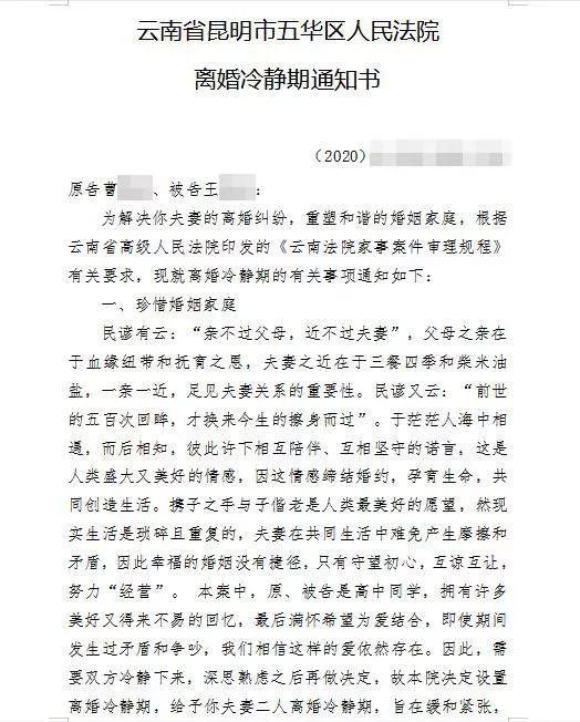 离婚立案通知书图片