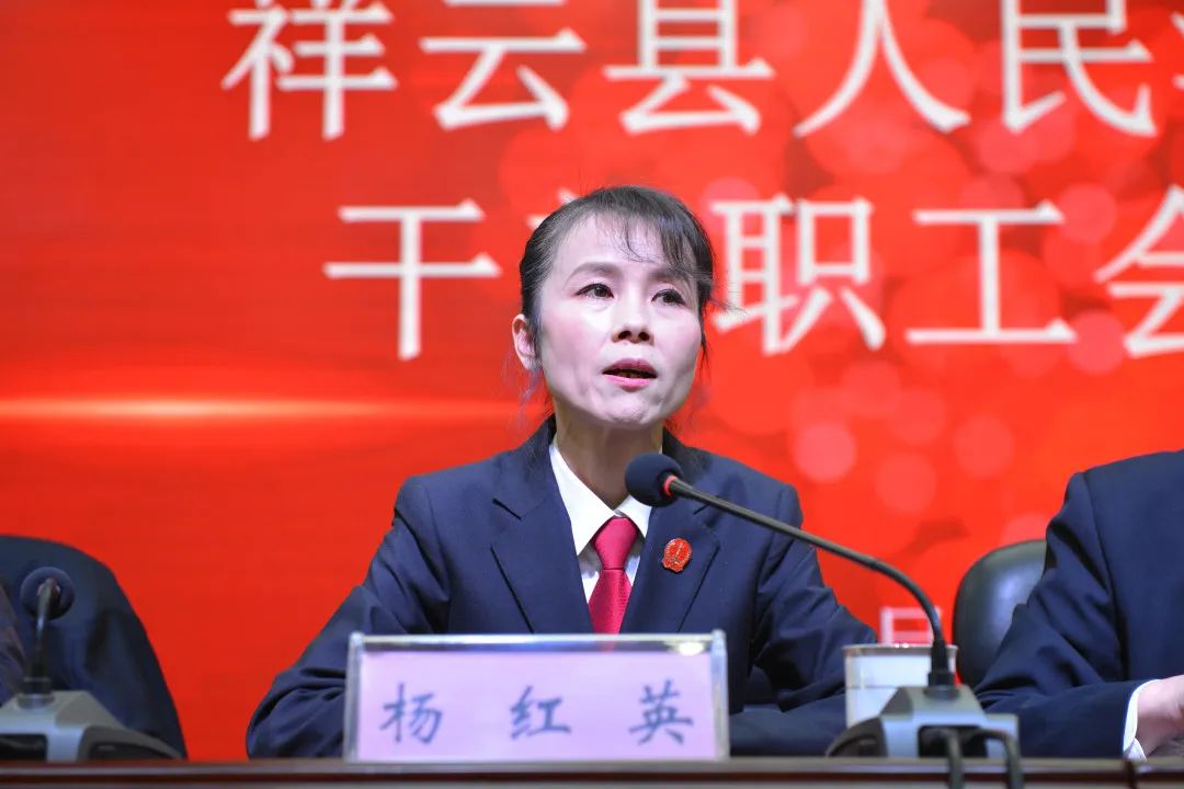 大理州中级人民法院杨红英副院长发表重要讲话。南涧县委常委、县委组织