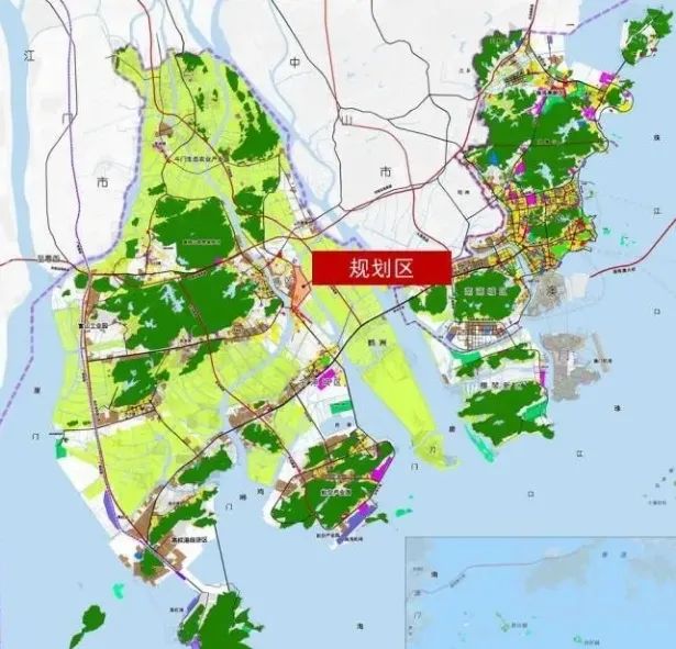 珠海市白蕉东片区(西部中心城北二起步区)规划位置示意图