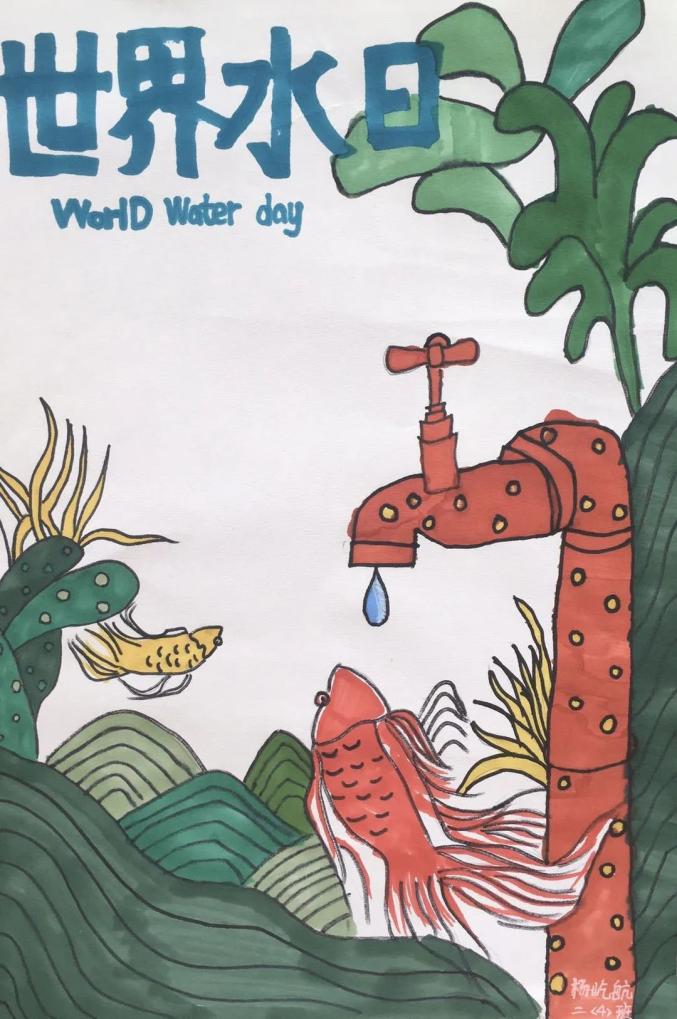 【鼓楼·教育】节水护水,鼓楼娃儿用画说