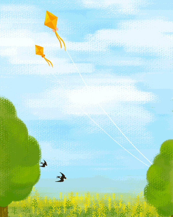 风筝也放起来了广场热闹起来了大家并没有受到疫情的影响从朋友圈来看