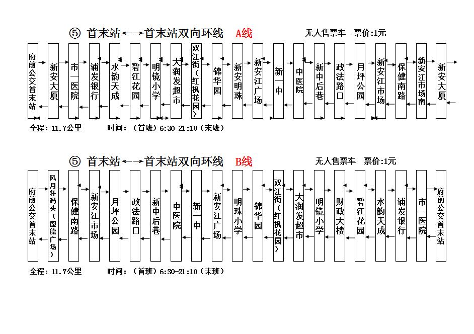 5路公交线路站点图202路高铁公交起讫站点由原府前路首末站调整到