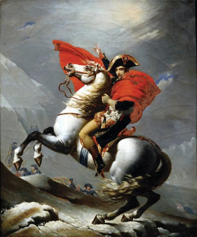 拿破仑骑马的油画意义图片