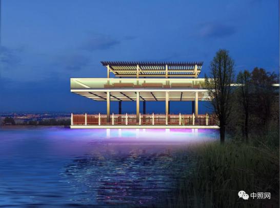 禾光杯林泉河湿地公园方正水榭照明设计