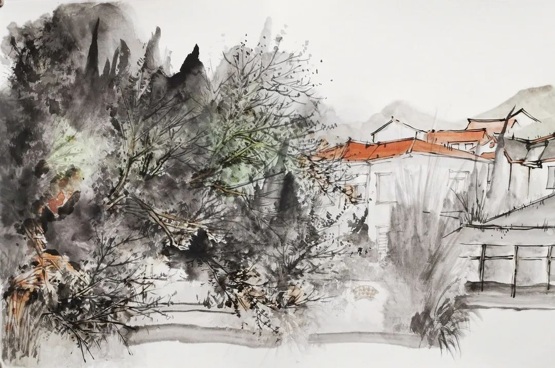 换个角度赏春景一起看看南京画家笔下的不老村石山下有多美