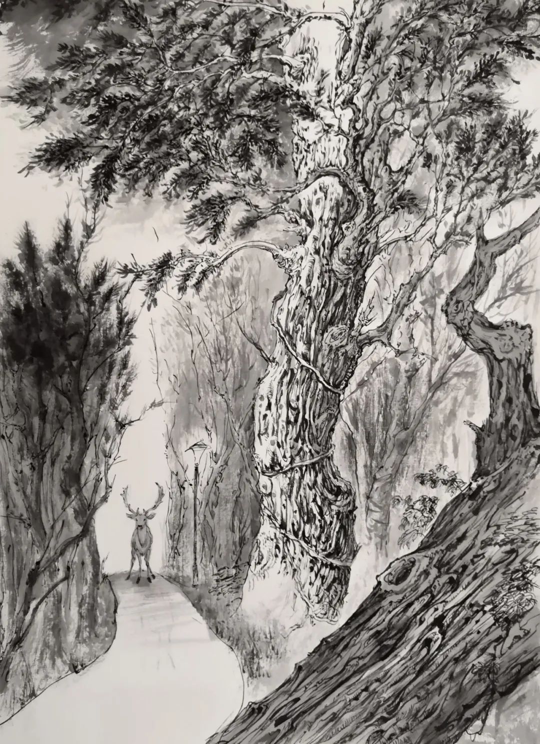 换个角度赏春景一起看看南京画家笔下的不老村石山下有多美