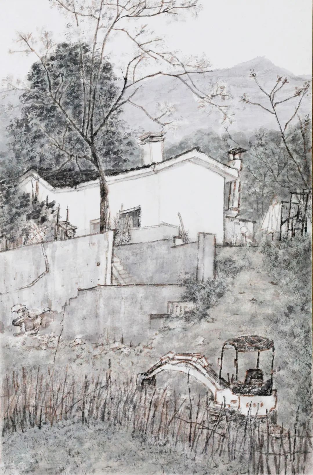 一起看看南京画家笔下的不老村,石山下有多美!