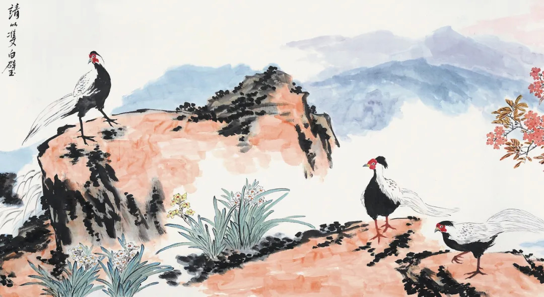 姹紫嫣红牛斌大写意花鸟画长卷赏析