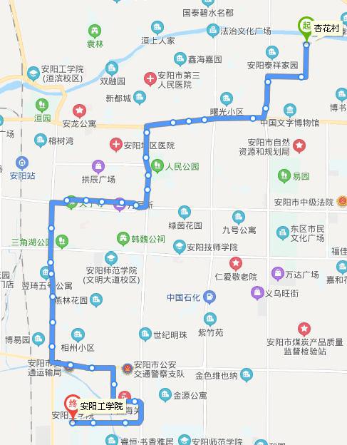 安阳41路公交车路线图图片