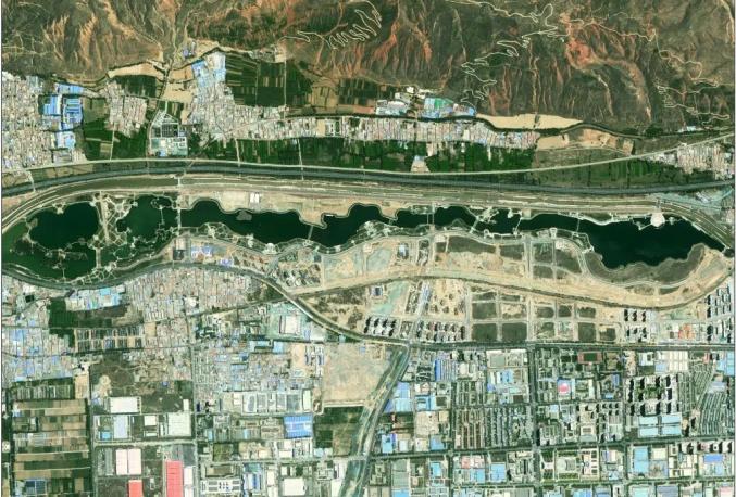 从卫星上看西宁北川河湿地公园海湖湿地公园啥样子