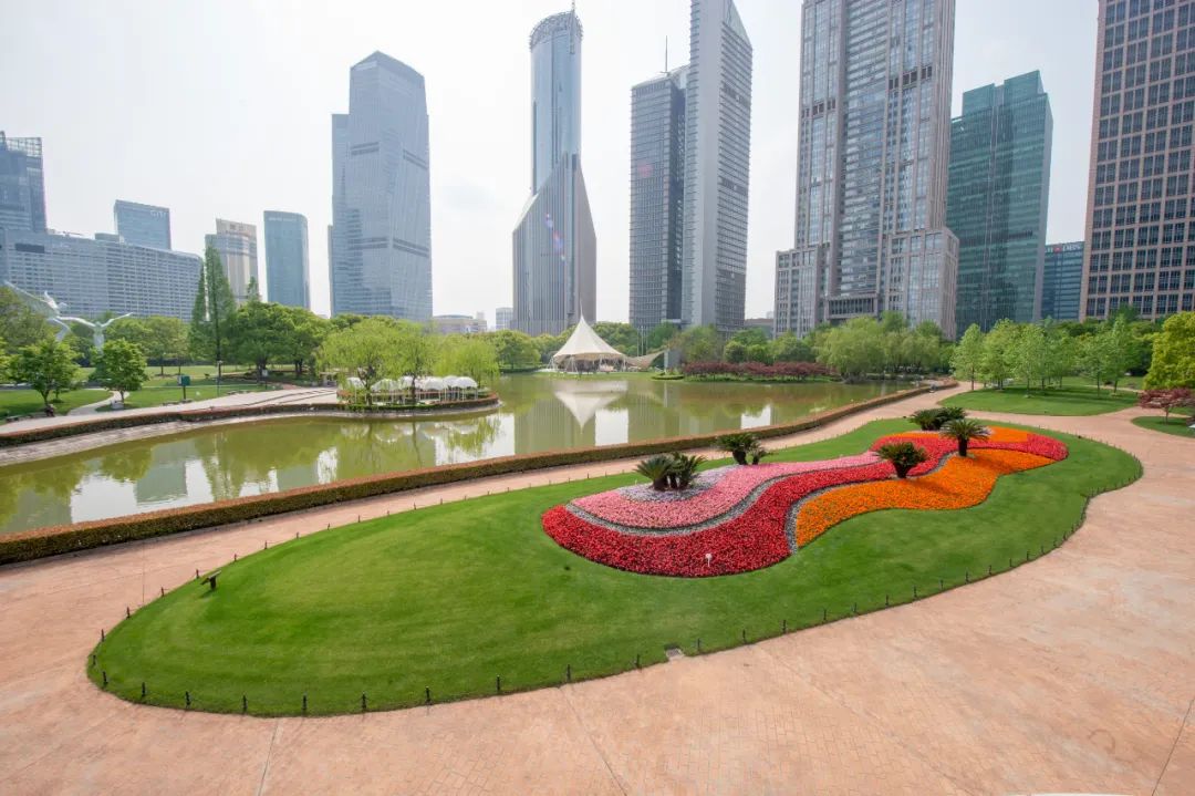 主题景点景观花道公园花境浦东的春天就在我们身边