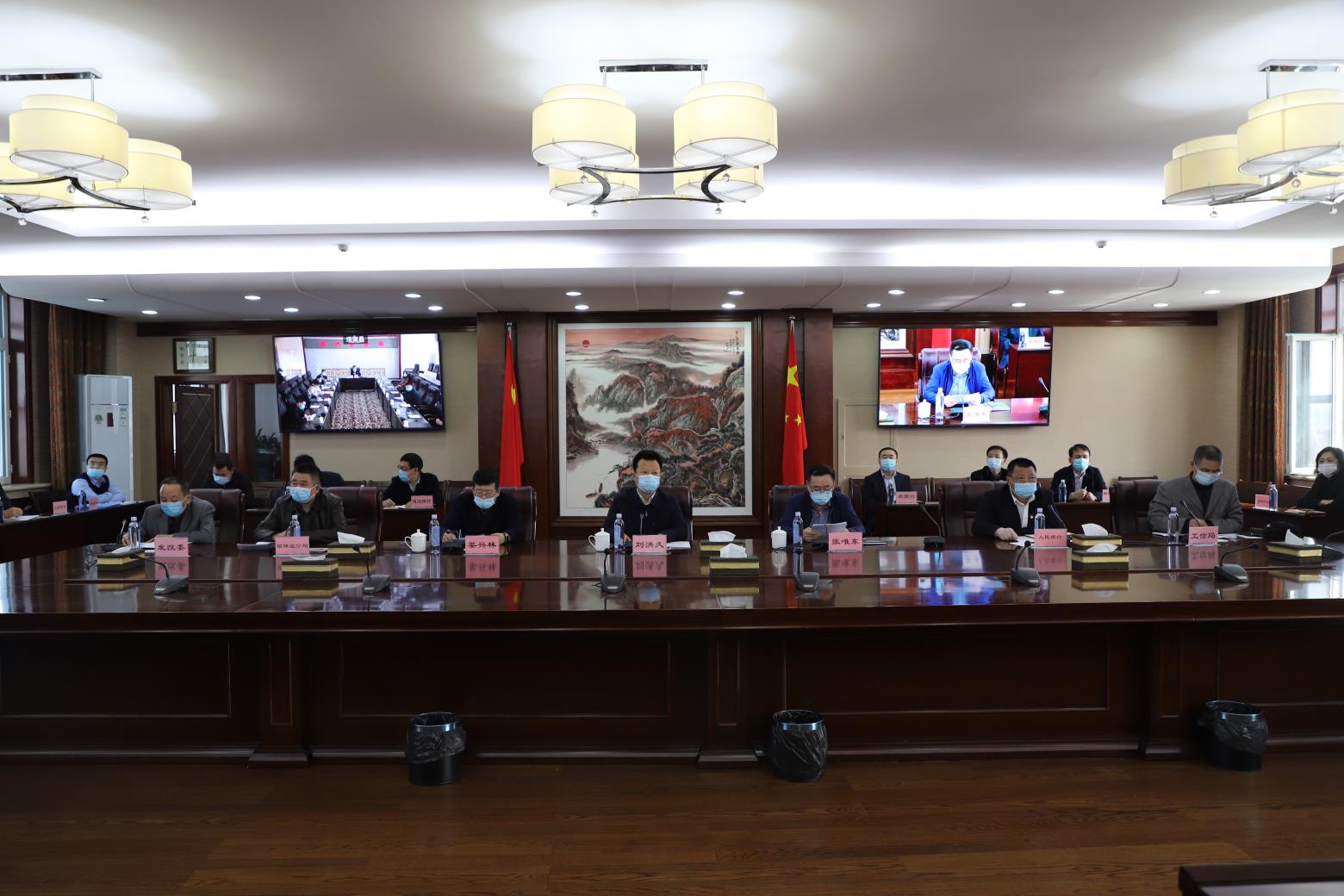 图为大兴安岭地区行政公署分会场 供图 黑龙江省农信社