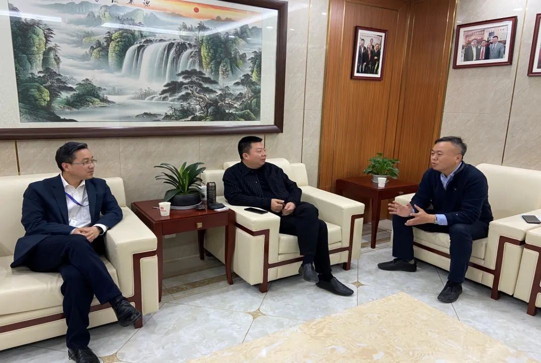 走访支部盟员杭州继成实业有限公司董事长,杭州安徽商会会长杨士成