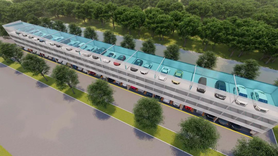 快讯准格尔旗首个4层立体停车库亮相