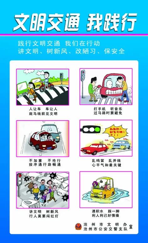 创城微刊18倡导文明出行摒弃交通陋习