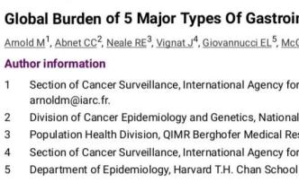 全球超三分之一的胃腸道腫瘤新發(fā)在中國(guó)？食管癌被著重點(diǎn)名