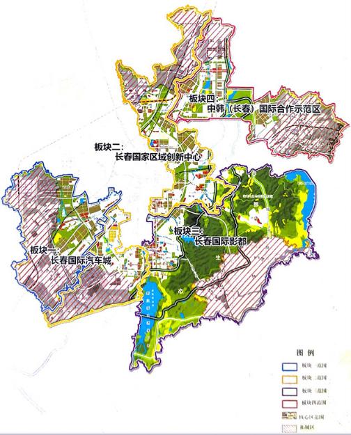 长春国际汽车城,长春国家区域创新中心,长春国际影都及中韩(长春)国际
