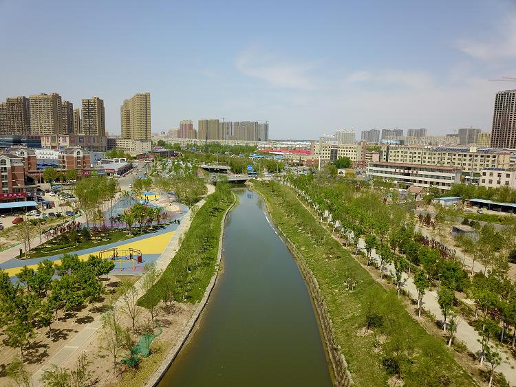 菏泽环堤公园一环四段十景五湖打造市民新生活