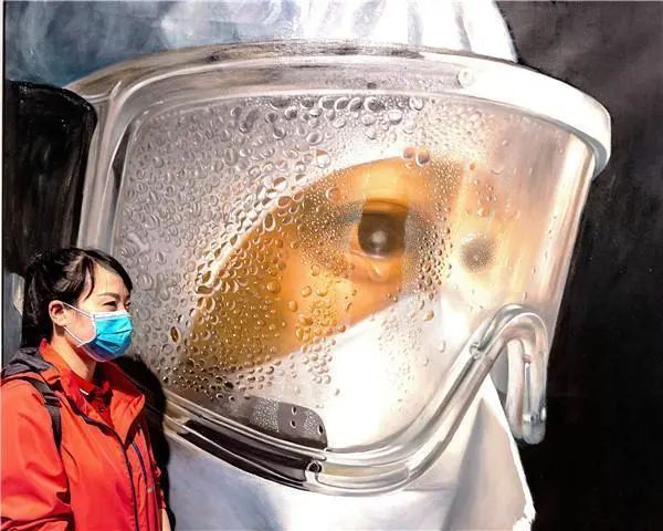 我从贵州飞来上海看展那幅抗疫天使的原型是我76讲述74