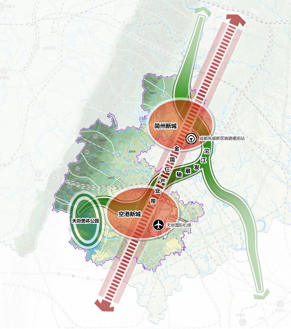 成都东部新区九大片区图片