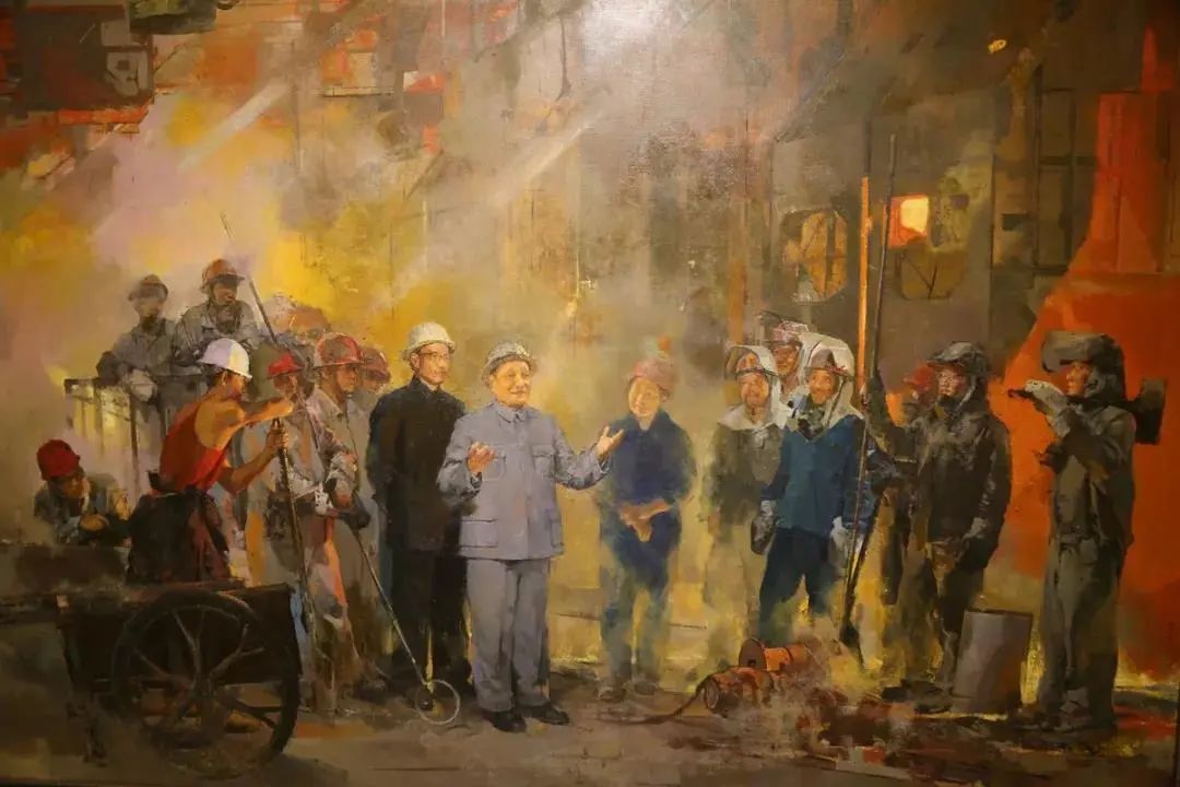 丁继鸣 《南下——基建工程兵奔赴深圳特区》 170cm×300cm 油画