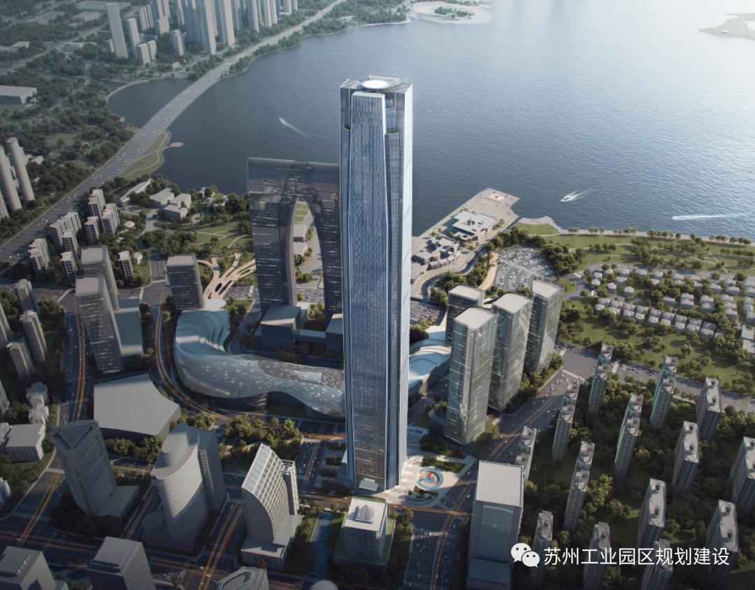 发布的概念图来看金鸡湖中央商务区中南中心位于苏州工业园区第一高!