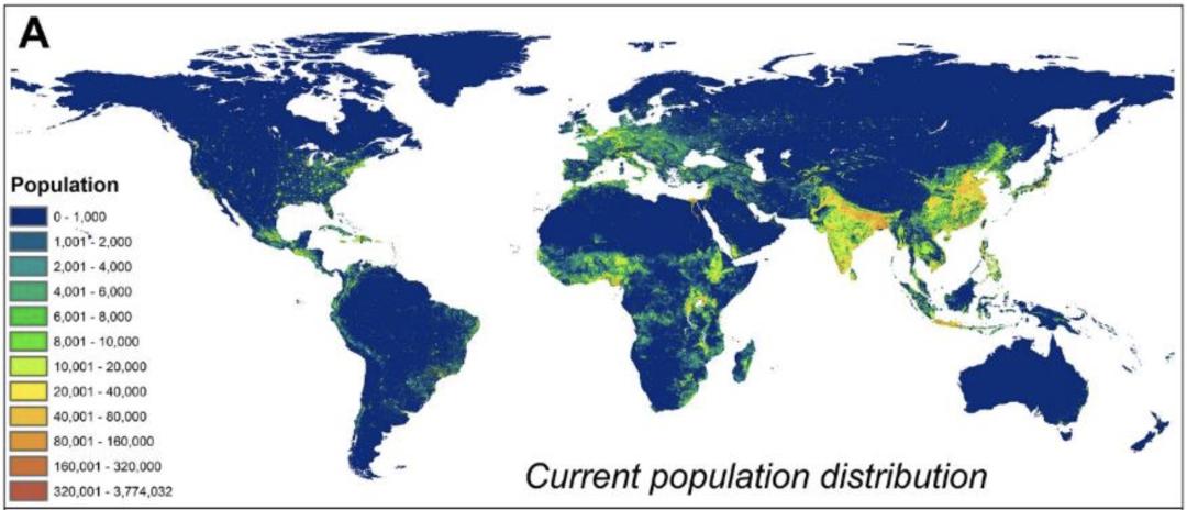 全球人口密度_全球人口分布密度(3)