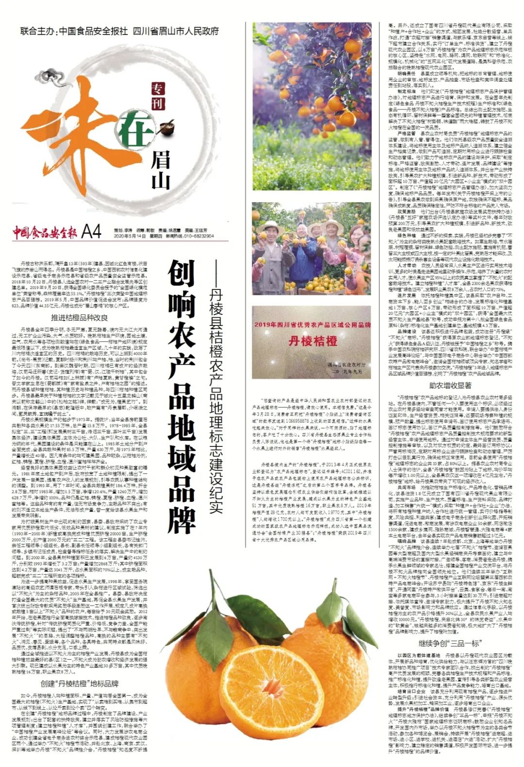 中国食品安全报第3316期a4版