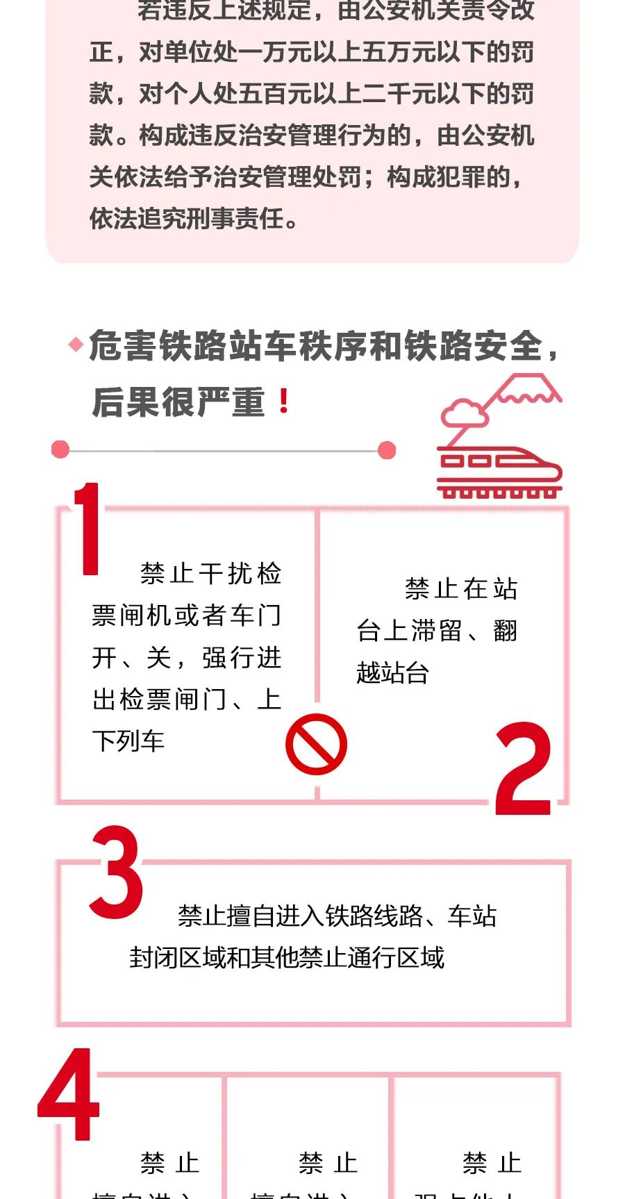 注意！铁路沿线这些行为后果很严重!一定不能做！